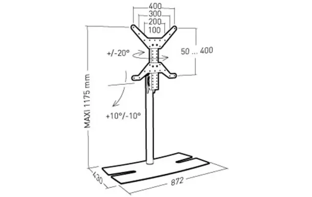 ERARD Meuble TV Pied TV ER 038152